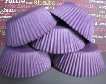 50 Premium Solid Purple / Purple Cupcake Wrapper/ Purple Baking Cups/ Purple Cupcake Liners