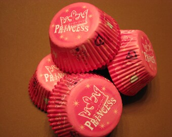 50 Premium Pink Princess Cupcake Wrapper/ Baking Cups/ Cupcake Liners