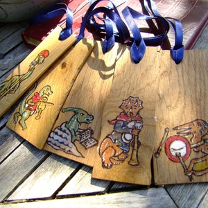 Personalised Marginalia Dinosaurs and Pterosaur Bookmark