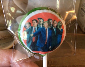 Kok suckers, hand made edible Kok Suckers.  Trump and some of his favorite suckers. 7.00 for 1 or 3 Kok Suckers for 15.00