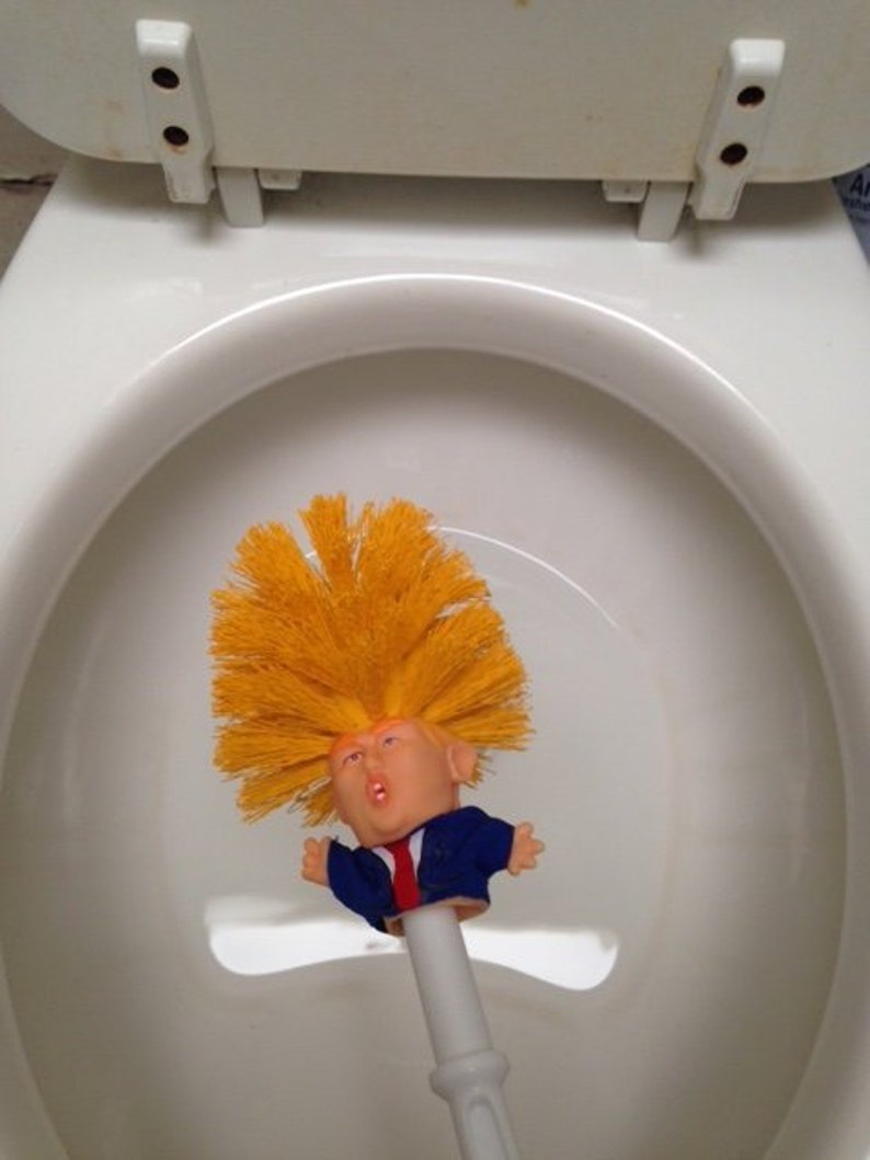 Donald Trump Toilet Brush. The Original Commander In Crap™!  Make Your Toilet Great Again™! 