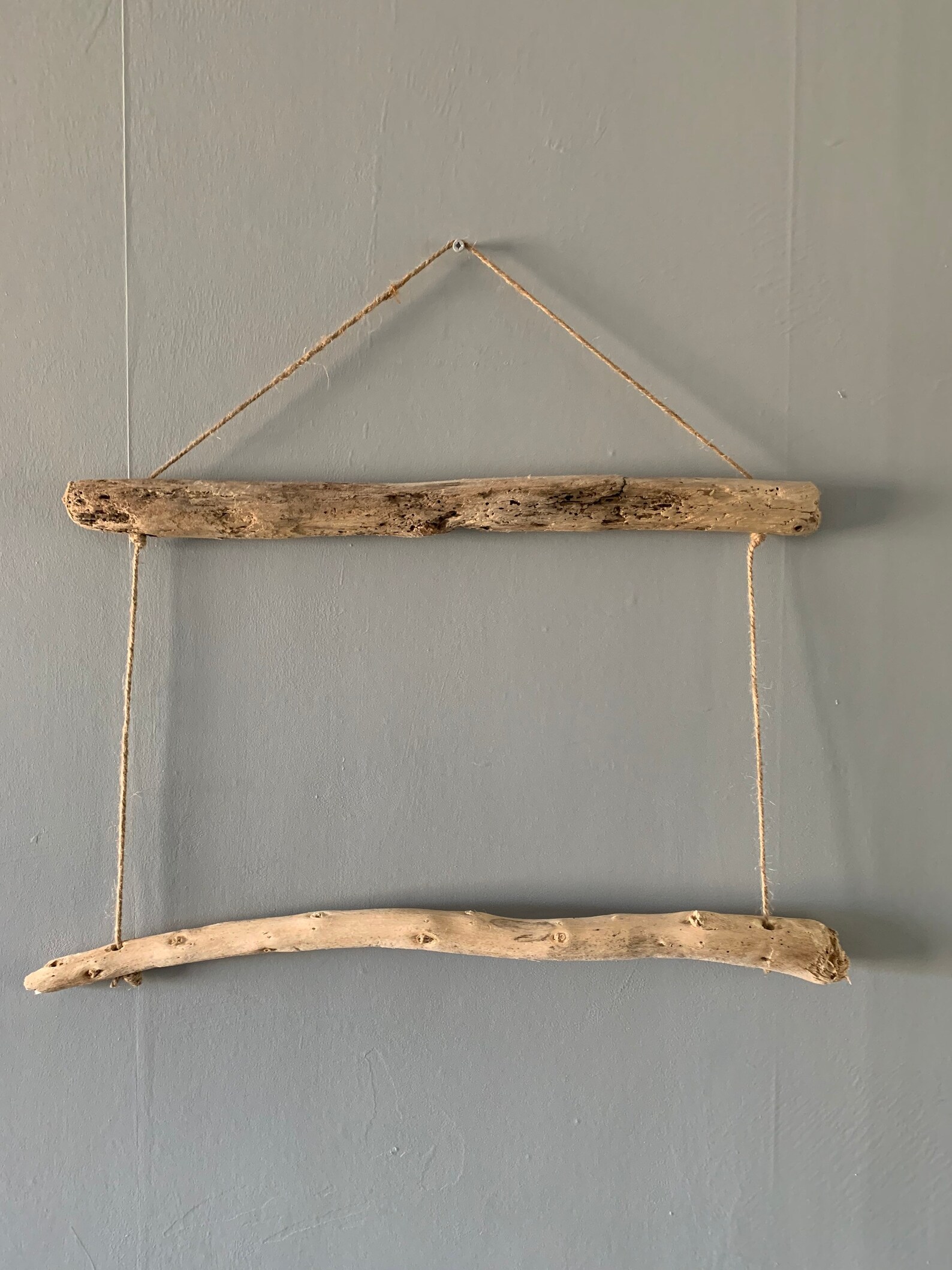 Handmade unique driftwood towel rack. Etsy
