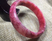 Jade Bangle 53.3 mm Bracelet Stunning Chicken Blood Red Xiu Jadeite Jewelry 20th C. Chinese Hand Carved Jade Bangle