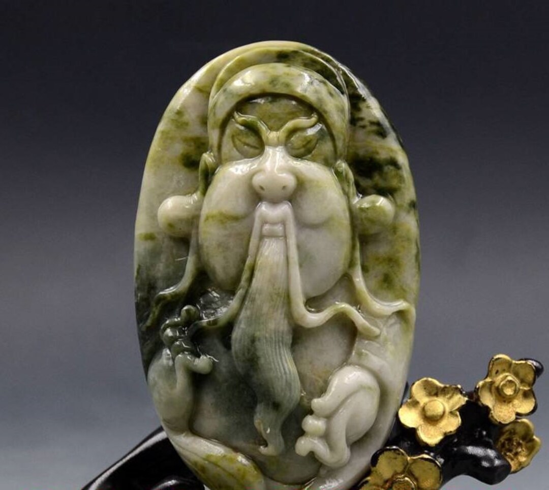 Dushan Jade Statue Immortal Figure Stunning Hand Carved - Etsy