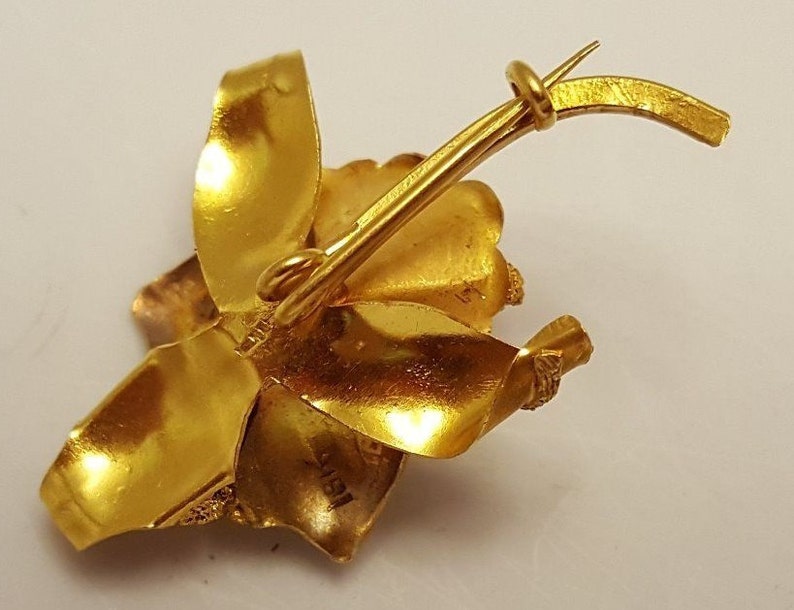 18K Gold Pin Marked Tested 4.9 Grams Solid 18K Yellow Gold Pin Etsy