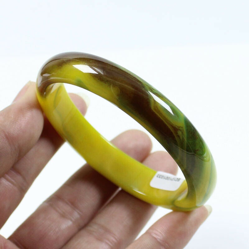 Jade Bangle 65 mm Bracelet Hand Carved Chinese XL Certified Etsy