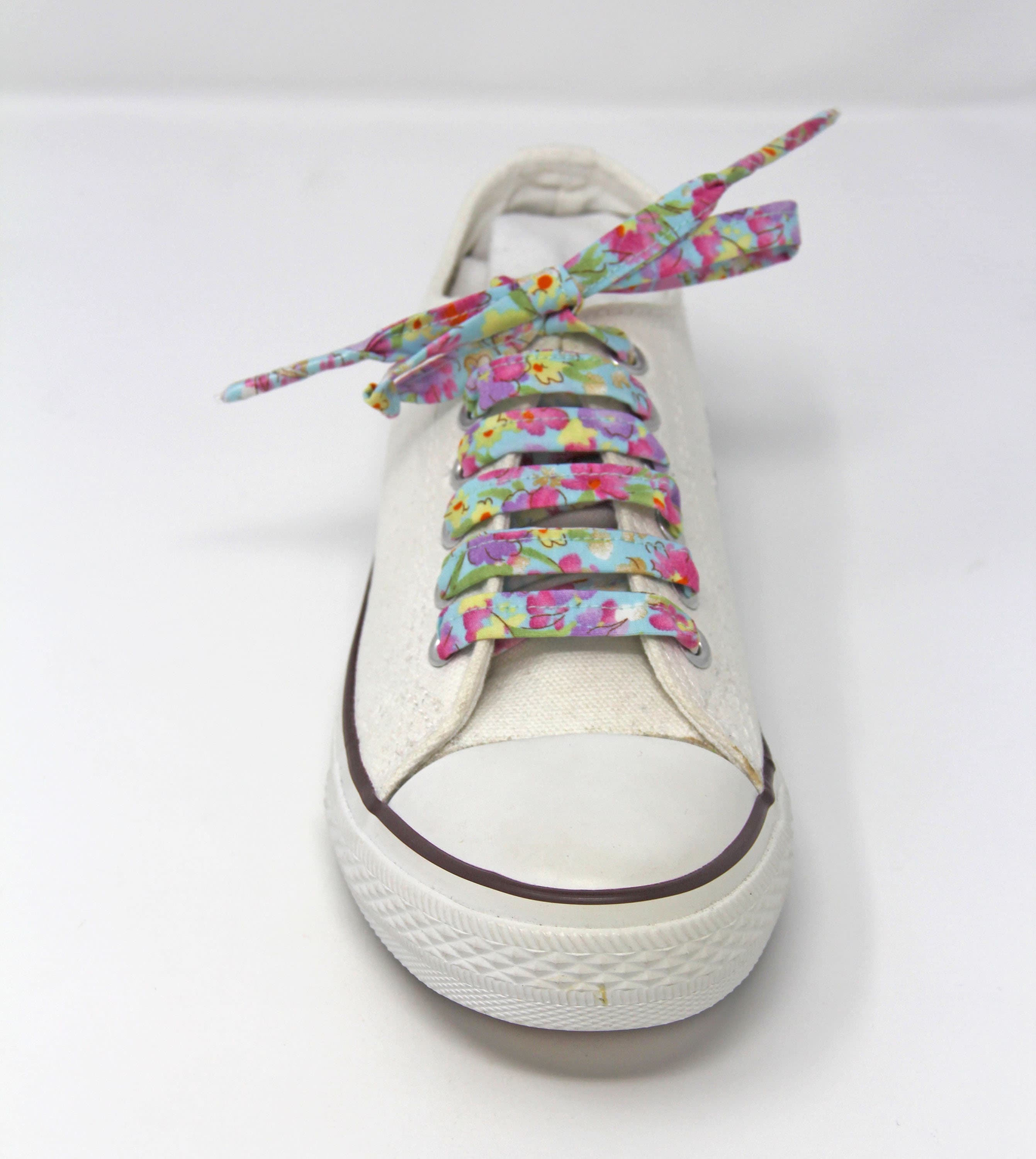 Pink Pastel Floral Cotton Shoelaces Canvas Shoes Vintage Etsy UK