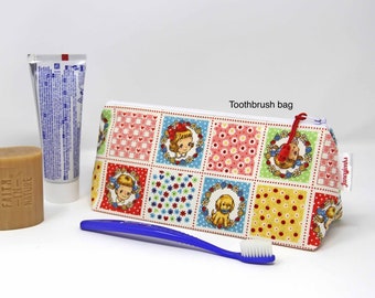 Cute Girls Toothbrush Bag, Sleepover Wash Bag, Makeup and Wash Bags, Other sizes available, Great Gift for girls