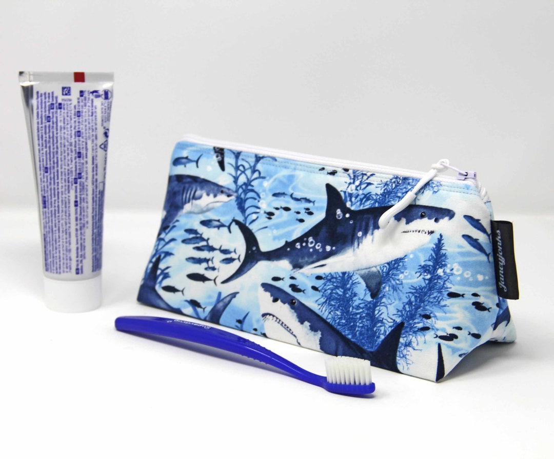 Sharks Toothbrush Sleepover Bag, Makeup and Wash Bags, Other Sizes