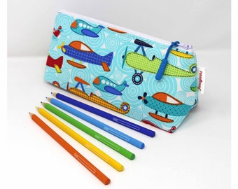 Planes and Helicopers Pencil Case, Great Gift for children, Flying machines, School supplies