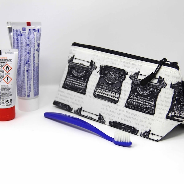 Retro Typewriters Toothbrush Bag, Sleepover Bag, Makeup and Wash Bags, Other sizes available.