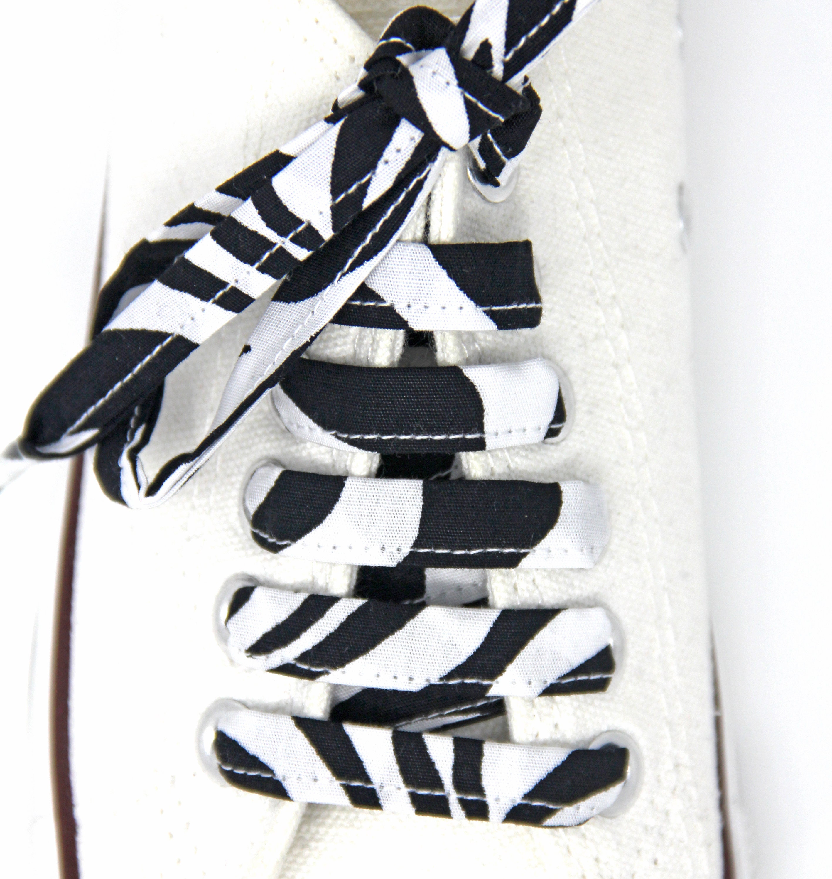 Brown Zebra Print Cotton Shoelaces Other Colours Available Etsy