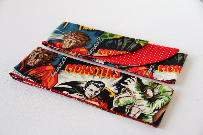 Classic Horror Movie Reversible Hair Wrap, 50s Style, Head Scarf, Bandana, Vintage Style, Self-Tie Scarf image 4