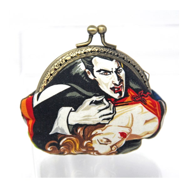 Retro Vintage Style Classic Horror Film Coin Purse, Fully Lined, Kiss Lock Clasp, Other sizes and matching bag available, Great Gift