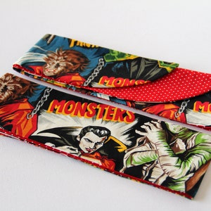 Classic Horror Movie Reversible Hair Wrap, 50s Style, Head Scarf, Bandana, Vintage Style, Self-Tie Scarf image 9