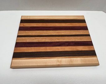 Tabla de cortar de madera exótica hecha a mano: Acabado con aceite mineral de calidad alimentaria