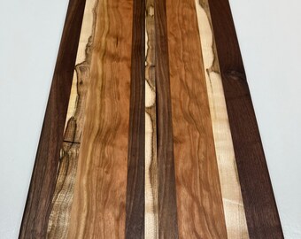 Tabla de cortar de madera hecha a mano: veta natural, acabado apto para alimentos