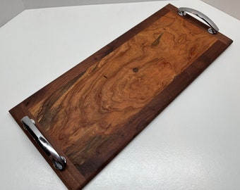 Bandeja de madera para servir: Tabla de charcutería con asas