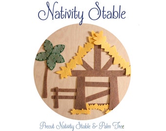 Pre Cut Nativity Stable Scene