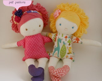 Little Girl Soft Doll Sewing Pattern --- PDF Written & Photo Instructions --- Instant DOWNLOAD ---