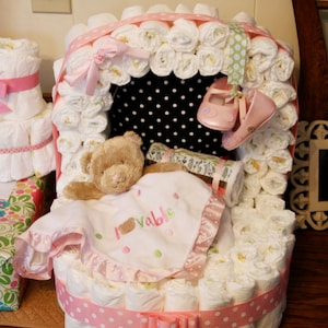 Diaper Bassinet • PATTERN • Diaper Cake for a Baby Shower • Expectant Mama&#39;s