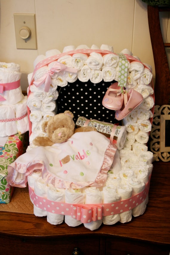 Diaper Bassinet PATTERN Diaper Cake for a Baby Shower Expectant Mama s Etsy Israel