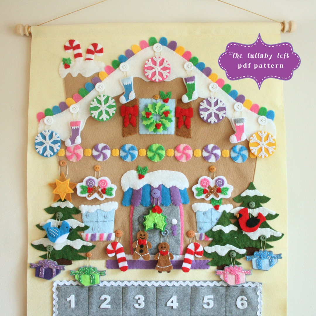 Gingerbread House Advent Calendar Pattern 24 Ornaments PATTERN Instant