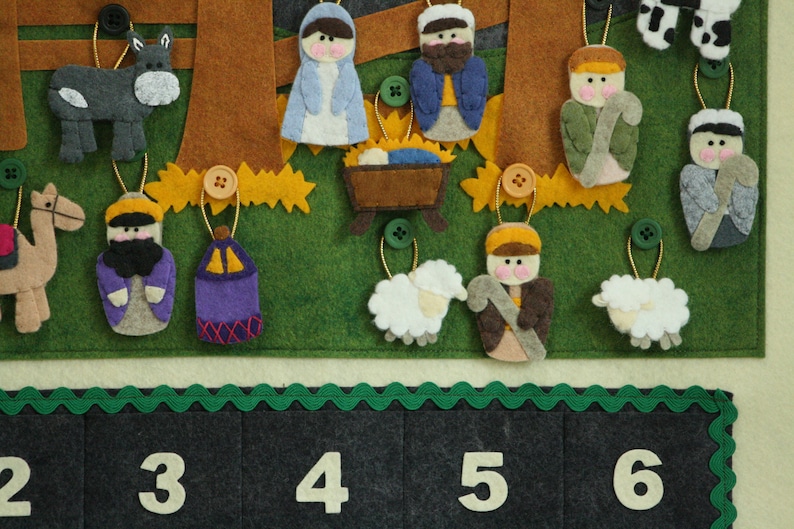 Nativity Advent Calendar PATTERN Instant Digital Download Merry Christmas image 2