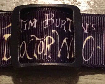 Dog Collar " Dr. Who * Rock and Roll * * 1" adjustable buckle or martingale