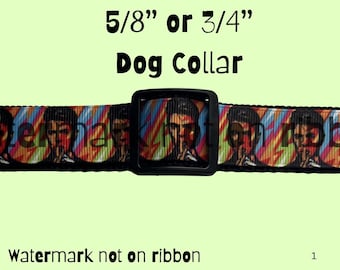 Lightening Rock Little Dog Collar: Adjustable Side Release or Martingale 5/8” or 3/4”