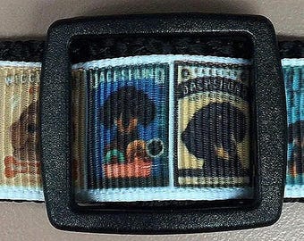 5/8  or 3/4" Little Dog Collar  " Doxie * Dachshund *Xsmall, Small * Adjustable Buckle Collar