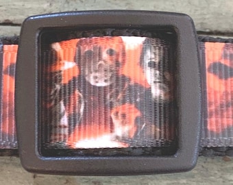 5/8' or 3/4"  little Dog Collar  "  Horror Xsmall, Small * Adjustable Buckle Collar