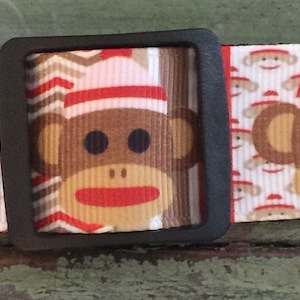Dog Collar * Monkey *  * 1&quot; Adjustable Buckle Dog Collar OR Martingale Collar