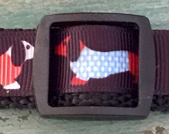 5/8' or 3/4"  little Dog Collar  " Daschund *Xsmall, Small * Adjustable Buckle Collar Cat Collar