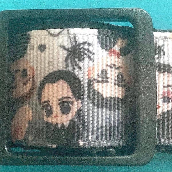 Creepy and Spooky  Dog Collar "   1" adjustable buckle or martingale LIMITED SUPPLY