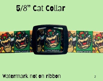 Spike Cat * Kitty collar *      5/8 “ wide * Adjustable  Breakaway Buckle Collar with bell