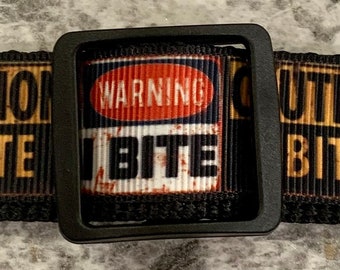 5/8" Cat * Kitty collar * I Bite  *  * Adjustable Breakaway Buckle Collar