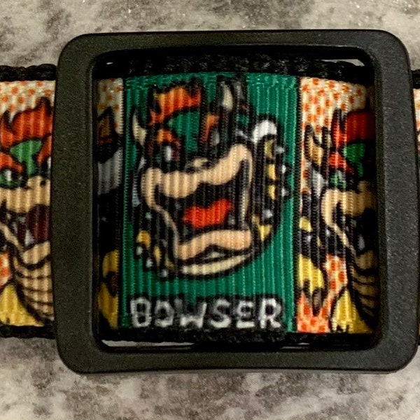 Dog Collar "  * Bowser * 1" adjustable buckle or martingale