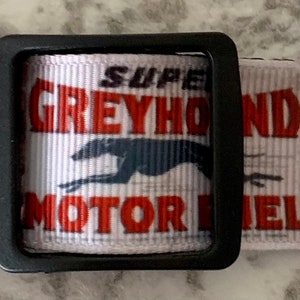 Dog Collar &quot;  * Vintage Motor Fuel  * 1&quot; adjustable buckle or martingale