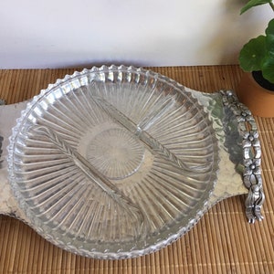 Vintage Hand Wrought Aluminum Serving Tray by Rodney Kent