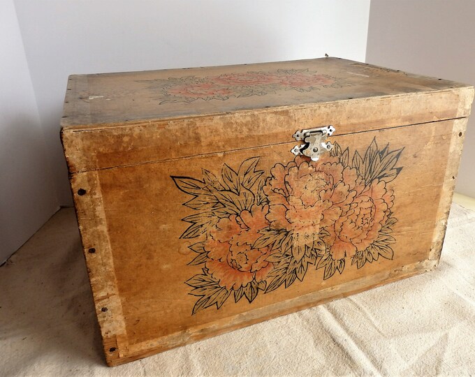 Antique Japanese Tea Crate. Vintage Tea Crate. Asian Tea Box Etsy