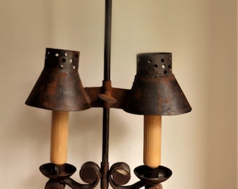 Hand Made Iron Candle Holder. Rustic Candelabra.