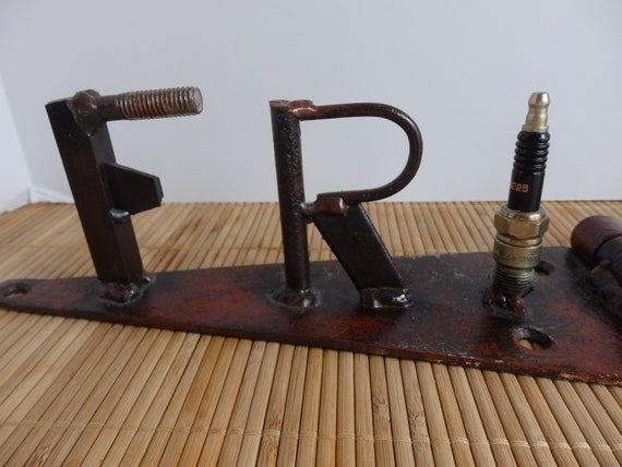 Hand Made Scrap Metal Art Metal Art Welded Sign Industrial Decor.