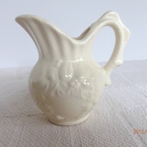 Vintage Victorian Style Creamer. Shabby Small Ceramic Pitcher