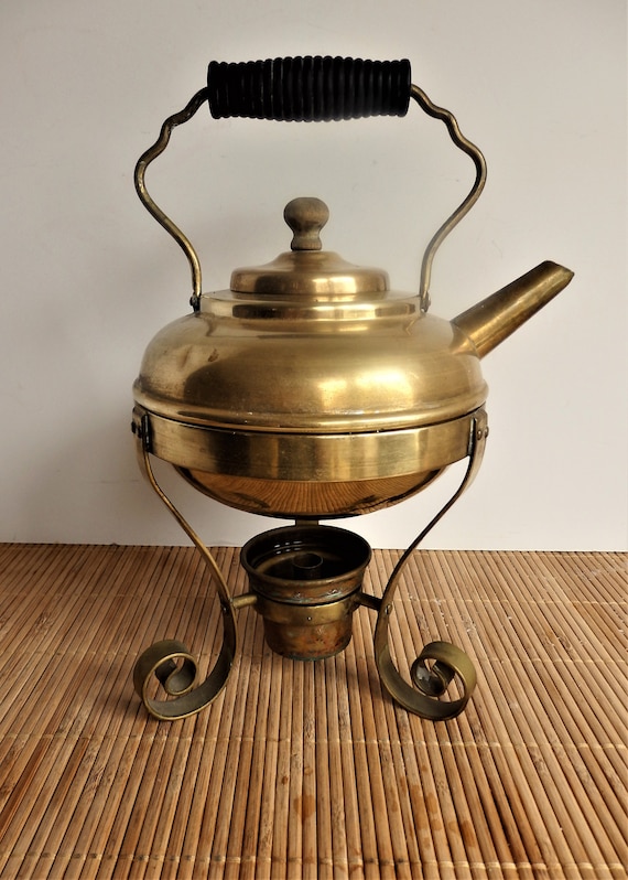 Brass Teapot on Stand Etsy