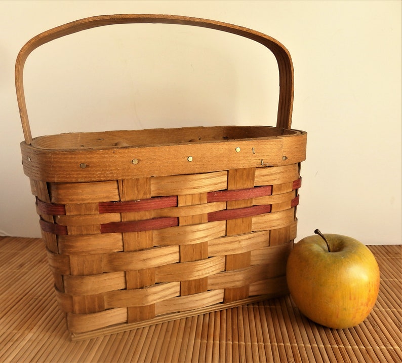 Basketville Vermont Vintage Split Oak Utensil Basket Etsy