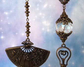 Crystal Fan Pulls, Light Pulls, Ceiling Fan Pulls, Lamp Pulls, Crystal Light Pulls, Ball Chain Pull, Ball Chain Pull, Bronze, Crystal Beads