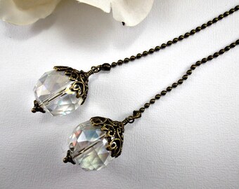 Deckenlicht Ziehen Fan Pull Kristall Pull Kette Prisma Etsy