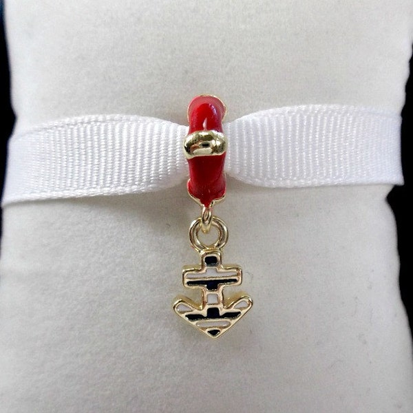 Anchor and Lifebuoy European Bead Charm Dangle - Authentic Pugster Bead