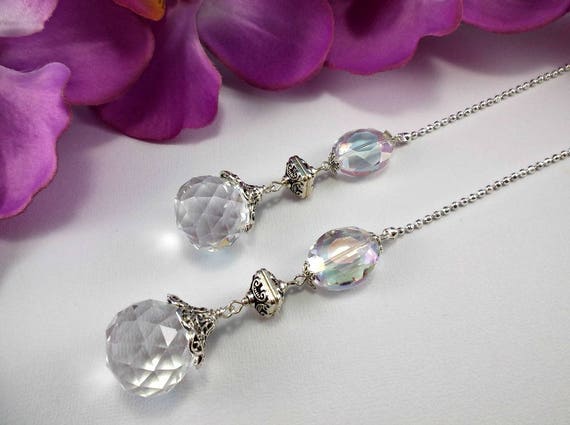 Set Of Two Crystal Ceiling Fan Pulls Crystal Fan Pull Fan Pull Light Pull Crystal Light Pull Lamp Pull Crystal Lamp Pull Ball Chain